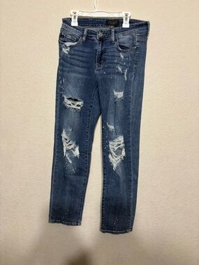 Judy Blue Medium Wash Ripped Skinny Jeans